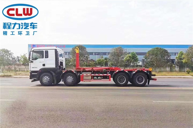國(guó)六重汽前四后八30噸勾臂垃圾車(chē)